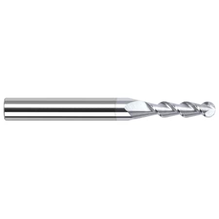 Harvey Tool High Helix End Mill for Aluminum Alloys - Ball, 0.1250" (1/8) 27908-C8